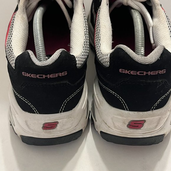 SKECHERS | Women's D-Lites Life Saver Running Shores Black Grey Pink Size 8 - Picture 4 of 7
